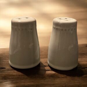 Elegant White Ceramic Salt and Pepper Shakers